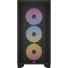 Corsaır Icue 3000D 3x AR120 Rgb Aırflow  Temperli Cam Mid-Tower Siyah Gaming KASA-CC-9011255-WW