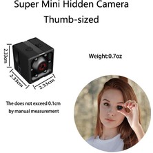 Masterr Kamera Mini Kamera Full Hd 1080P Gece Görüşlü Taşınabilir Küçük Hd Dadı Kamerası Vi (Yurt Dışından)