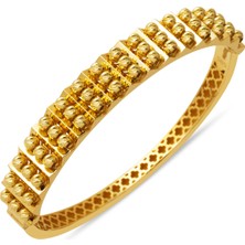 Bilezikci Dorika Zarif Tasarımlı 14 Ayar Kelepçe Bilezik Altın