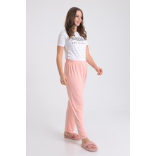 Pınkmark Kadın Beli Lastikli Rahat Kesim Pamuklu Battal Büyük Beden Pijama Altı  PMPT25695