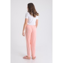Pınkmark Kadın Beli Lastikli Rahat Kesim Pamuklu Battal Büyük Beden Pijama Altı  PMPT25695