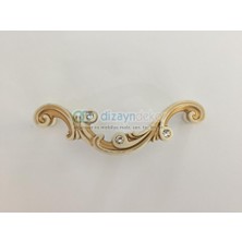 Dizaynaks Swarovski Taşlı 96 Mm. Antik Altın Krem