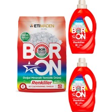 Boron Doğal Mineralli Toz Temizlik Ürünü Renkliler + Boron Sıvı Temizlik Ürünü Renkliler 2 Adet