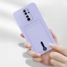 Zebana Xiaomi Redmi 9 Uyumlu Kılıf Zebana Kartlıklı Sweet Yumuşak Silikon Kılıf Lila