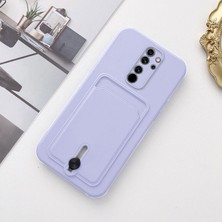 Zebana Xiaomi Redmi 9 Uyumlu Kılıf Zebana Kartlıklı Sweet Yumuşak Silikon Kılıf Lila