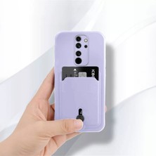 Zebana Xiaomi Redmi 9 Uyumlu Kılıf Zebana Kartlıklı Sweet Yumuşak Silikon Kılıf Lila