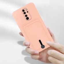 Zebana Xiaomi Redmi 9 Uyumlu Kılıf Zebana Kartlıklı Sweet Yumuşak Silikon Kılıf Rose Gold