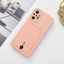 Zebana Xiaomi Redmi Note 10S Uyumlu Kılıf Zebana Kartlıklı Sweet Yumuşak Silikon Kılıf Rose Gold