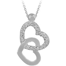 Sirius Pırlanta Iç Içe Geçmiş Pırlanta Kalp Kolye 0401P0074