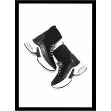 Bambi Siyah Simli  Kadın Sneaker K02932402378