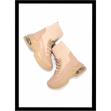 Bambi Bej Triko  Kadın Sneaker K02932402382