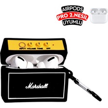 Ewec Airpods Pro 2. Nesil Uyumlu Marshall Figürlü Koruyucu ve Darbe Emici Silikon Kulaklık Kılıfı