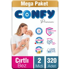 Confy Premium 2 Numara Bebek Bezi Mini 3 - 6 KG 320 Adet