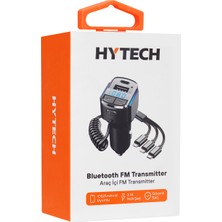 Hytech HY-XCB50 USB 5V 3.1A LED Ekran USB Siyah 3 In 1 Şarj Kablolu Bluetooth Fm Transmitter