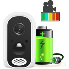 Wificam Plus Pır Sensörlü Uzun Şarj Süresine Sahip  Şarjlı Wifi Kamera 1080P Akıllı Güvenlik Kamerası