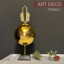 Mukemel Art Deco 3'lü Set Metal & Beyaz Mermer Dekoratif Tabak & Kase Masa Komodin Konsol Şifonyer