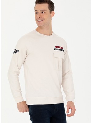 U.S. Polo Assn.  Bisiklet Yaka Taş Erkek Sweatshırt Narva