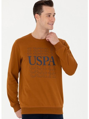 U.S. Polo Assn.  Bisiklet Yaka Hardal Erkek Sweatshırt Othes