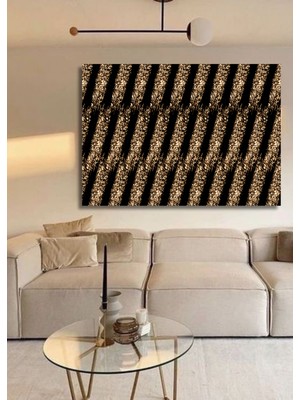 Leonarthil Design Gold Işıltılar Tablo Salon Oturma Odası Ofis Için Dekoratif Dijital Baskı Kanvas Tablo