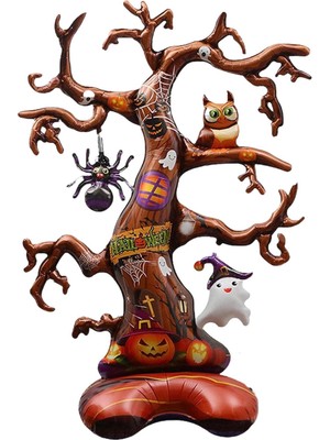 Kidspartim Halloween Ayaklı Çok Dallı Ağaç Folyo Balon 132X90 cm