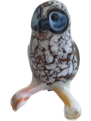 Hasyılmaz El Yapımı Murano Cam Baykuş Biblo A60