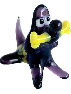 Hasyılmaz El Yapımı Murano Cam Köpek Biblo A81-01