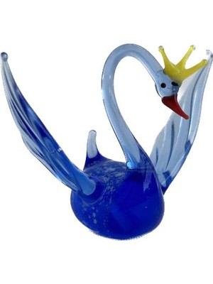 Hasyılmaz El Yapımı Murano Cam Kuğu Biblo A56