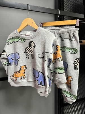 Orca Kids Fashion 1-6 Yaş Arası Sevimli Karakter Baskılı Kışlık Takım