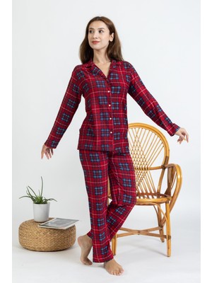 Mutlu City Yeni Sezon Düğmeli Süet Kadın Pijama Takımı 5503