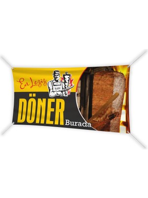 ReklamEdiyoruz Döner 50X100 Branda Pankart Sarı