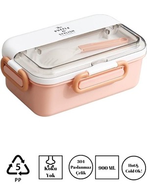 Vagonlife The Puzzle Lunch Box Tek Katlı Paslanmaz Çelik Kolay Kilitlenir Sefer Tası – 900 ml