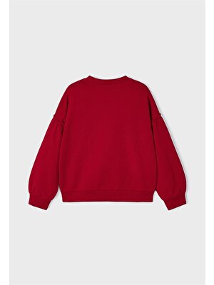 Mayoral Kışlık Kız Uzun Kol Sweatshirt Kırmızı