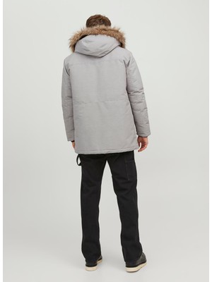 Jack & Jones Gri Erkek Mont 12235858_JJEWING Parka Sn