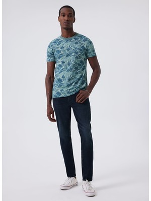 Lee Cooper Jack Normal Bel Dar Kesim Dar Paça Mavi Erkek Jean Pantolon