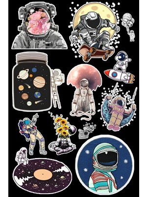 Bsb Uzay Sticker Telefon Laptop Notebook Tablet Defter Matara Stiker Etiket ST412
