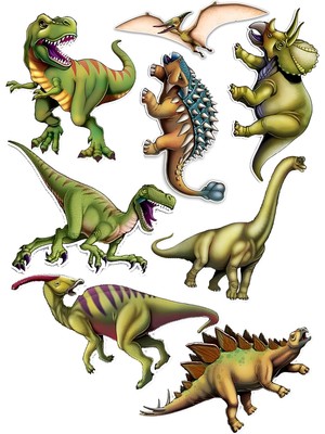 Bsb Dinozor Sticker Telefon Laptop Notebook Tablet Defter Matara Stiker Etiket ST443