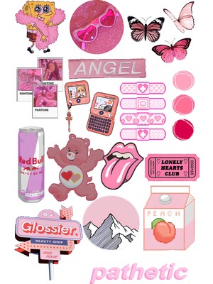 Bsb Y2K Sticker Telefon Laptop Notebook Tablet Defter Matara Stiker Etiket ST447
