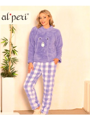 Alperi  Uzun Kol Welsoft Pelüş  Pijama Takımı
