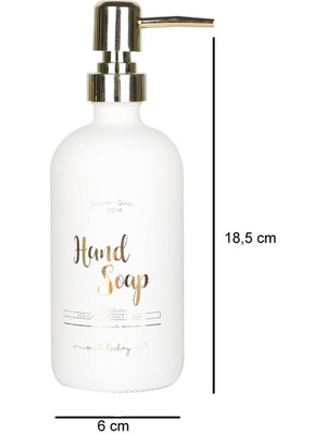 Miniminti Beyaz Cam El Sabunu Şişesi - 500 ml (Hand Wash)