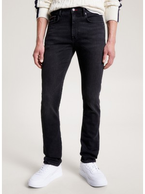 Tommy Hilfiger Normal Bel Normal Paça Slim Fit Siyah Erkek Denim Pantolon MW0MW333501B4