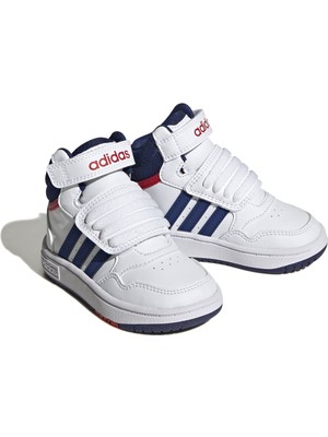 adidas AGZ9650 Adidas Hoops Mıd 3.0 Ac I Bebek Spor Ayakkabı Beyaz