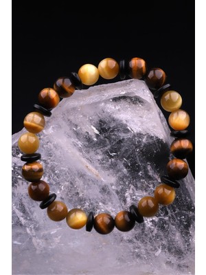 Alibaba Doğaltaş Kaplan Gözü - Kokonat Doğal Taş Tasarım Bileklik