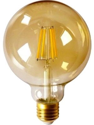 Cata CT-4286 6W E27 Duylu G95 Glop Rustik LED Ampul Amber