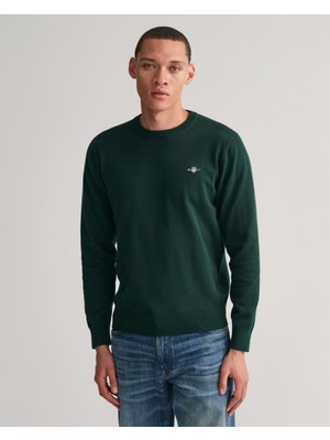 Gant Erkek Yeşil Regular Fit Bisiklet Yaka Kazak 8030561.374