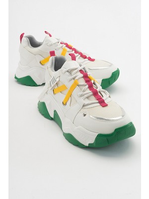 Luvi Leona Beyaz Fuşya Kadın Spor Sneakers