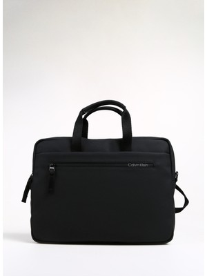 Calvin Klein Siyah Erkek Laptop Çantası Rubberızed Slım Conv Laptop Bag