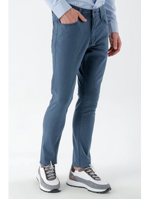 Morven Erkek Marine Zena Pamuk 5 Cep Slim Fit Jean Pantolon