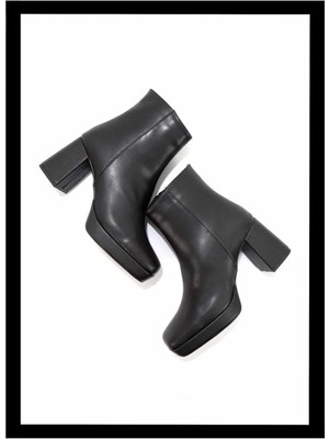 Bambi Siyah  Kadın Bot & Bootie K02527302309