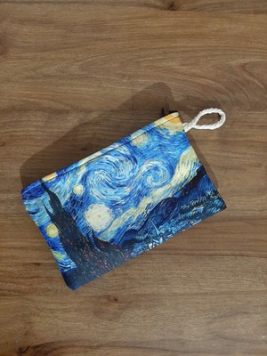 Owl Bag Yıldızlı Gece Desenli Tasarım Kalemlik-Cüzdan