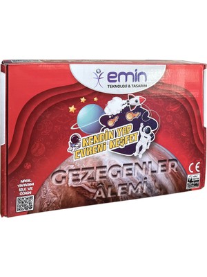 Ay Magnet Gezegen Alemi Modeli, Gezegen Sistemi, Boya, Fırça, Eğitici Maket, Deney Seti, Plastik (1 Kutu)